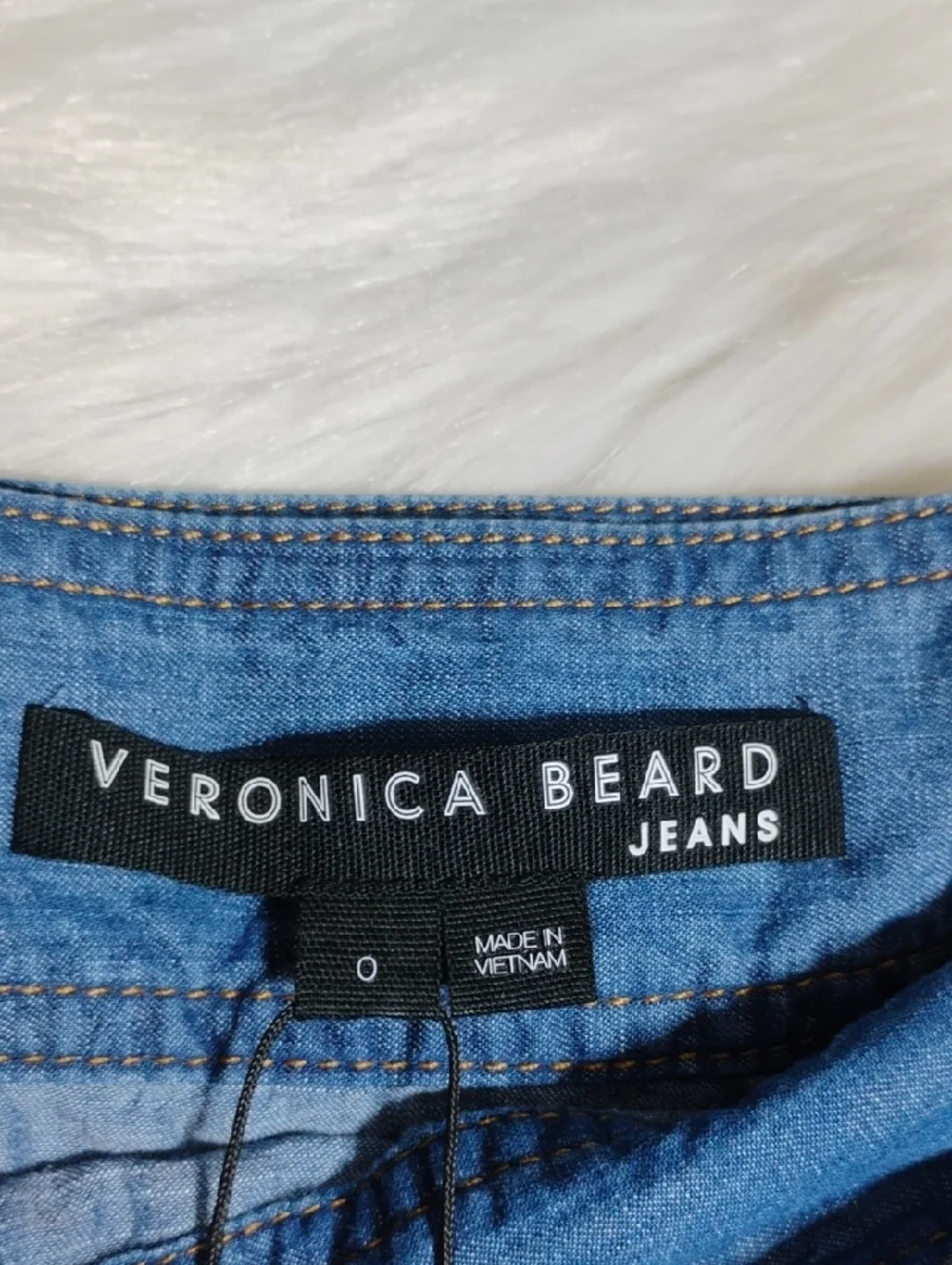 SALE! New Veronica Beard Yale Blue Memphis Denim Wrap Ruffle Skirt Sz.0 (C-19) - Picture 7 of 11